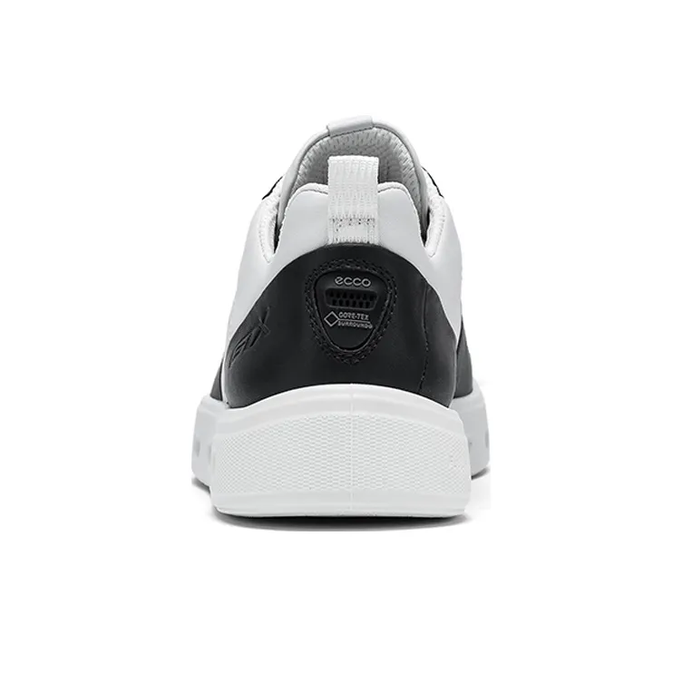Ecco Street 720 Series Waterproof Low Top Skateboard Shoes Women's Black White-2