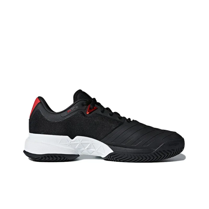 Adidas Barricade 2018 Abrasion-Resistant Low-Top Tennis Shoes Men's Black White-1