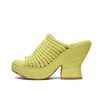 Bottega Veneta Slide Slippers 11cm Women's Yellow
