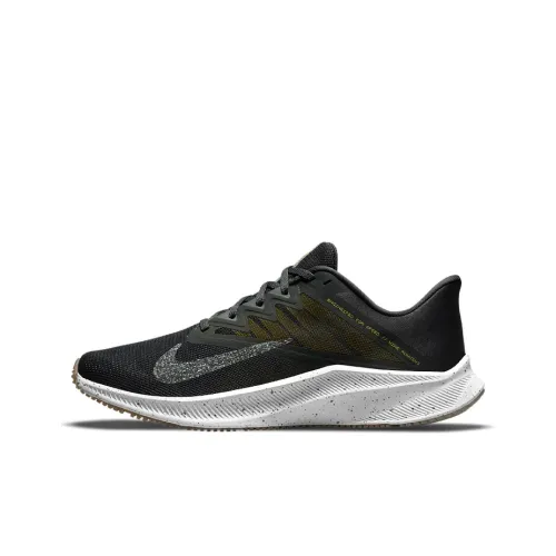 Nike Quest 3 Running Shoes Men Low-Top Dark Smoke Gray/High Pressure Electric Yellow/Iron Gray/Wolf Gray