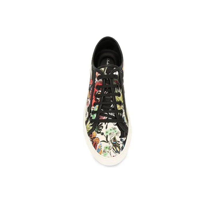 Ferragamo Skateboard Shoes Women's Low Top Black/White-4