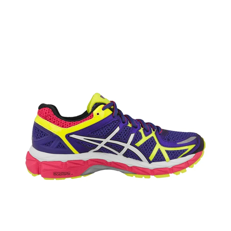 Asics Gel-Kayano 21 Wear-Resistant Low-Top Running Shoes Women's Purple Yellow-1