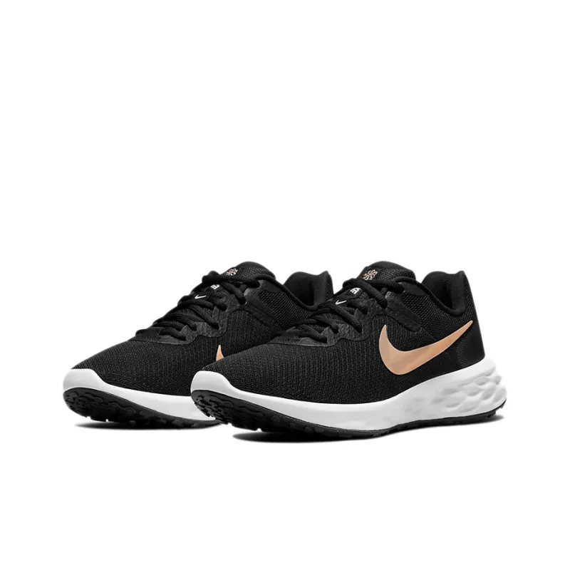 Nike Revolution 6 Next Nature 'Black Metallic Copper Coin' Women's-2