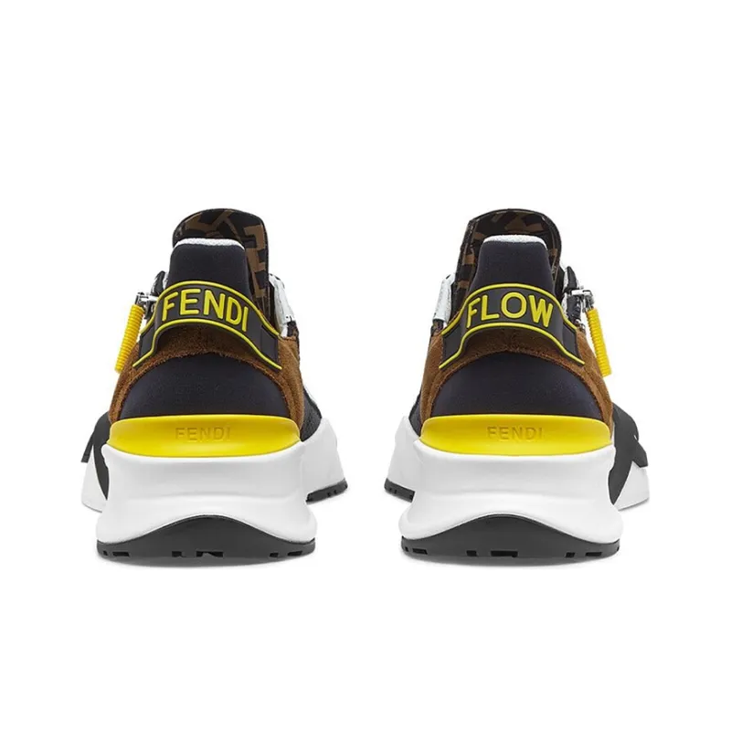 FENDI Flow Slip On Gray Yellow-4
