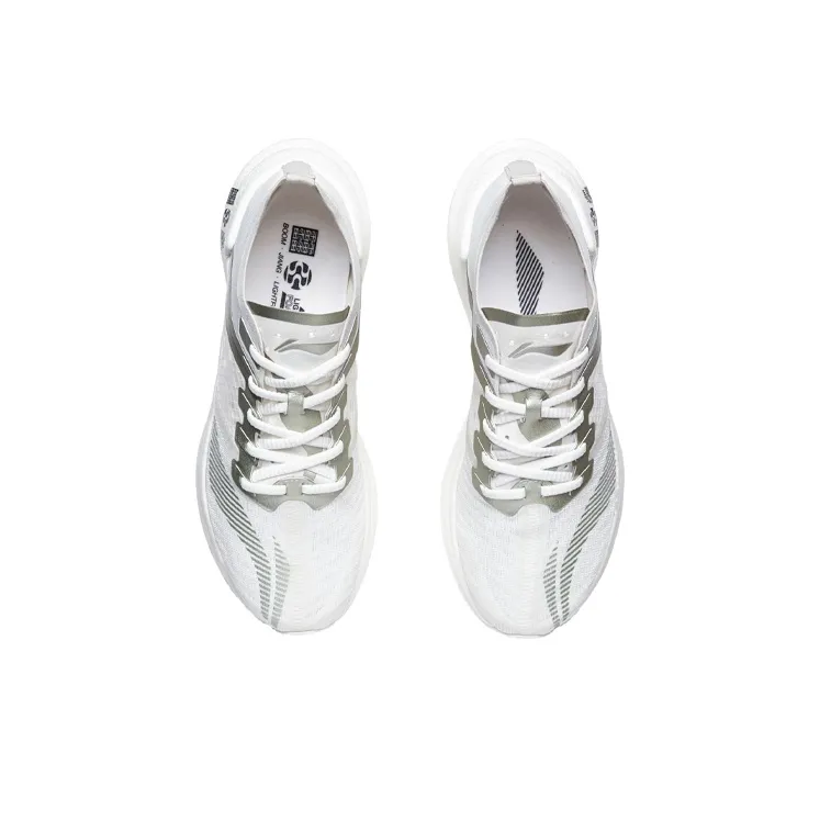 LiNing Jueying Essential Abrasion Resistant Breathable Low Top Running Shoes Mist White-3