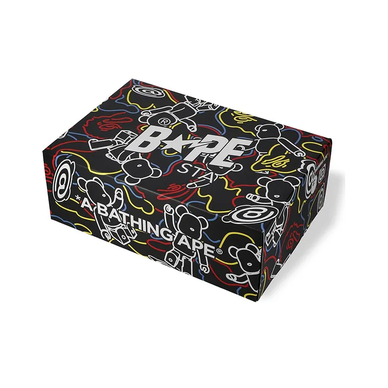 Medicom Toy x A BATHING APE STA 'BE@R CAMO' Stylish Skateboarding Shoes Women's Black Camouflage-4