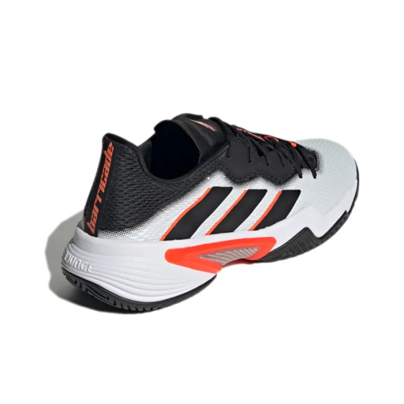 Adidas Barricade White Black Solar Red-3