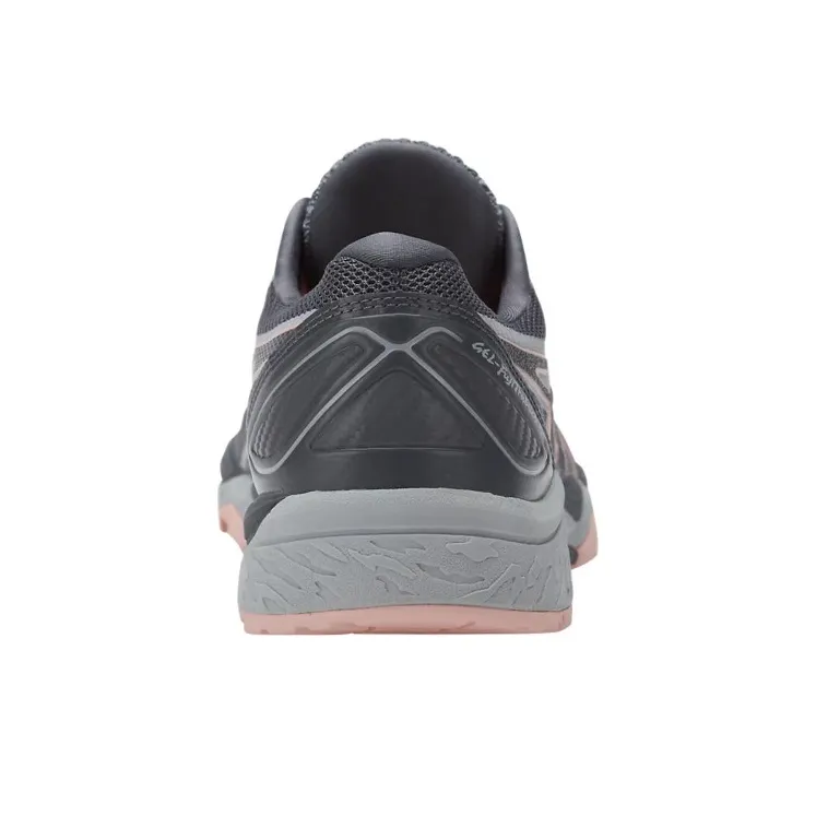 Asics GEL-FujiTrabuco 7 Durable Breathable Low-Top Running Shoes Women's Gray Pink-4