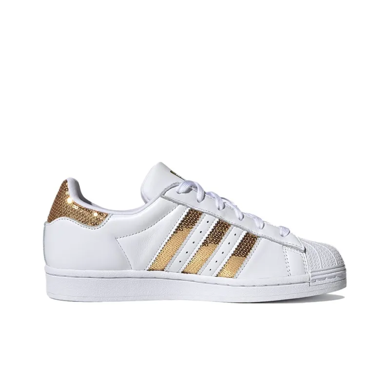 Adidas Women's Superstar 'White Gold Sequins' Women's-1