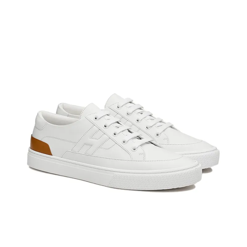 HERMES Deep Low Top Stylish Skateboarding Shoes Men's White-3