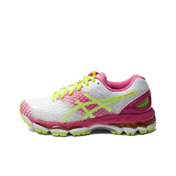 Asics GEL-Nimbus 17 Breathable Low-Top Running Shoes Women's White Pink Yellow