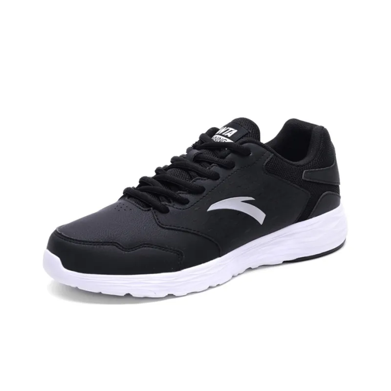 Anta Slip Resistant, Abrasion Resistant, Waterproof, Lightweight Low Top Casual Shoes Men's Black White-2