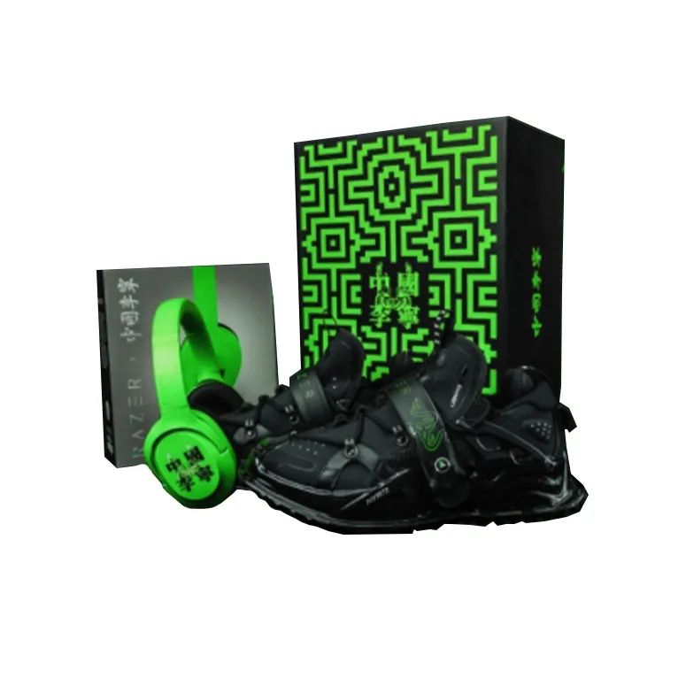 Razer x LiNing Pangu Halo Cushioning Slip Resistant Support Reflective Low Top Running Shoes Men's Black Box Included-0