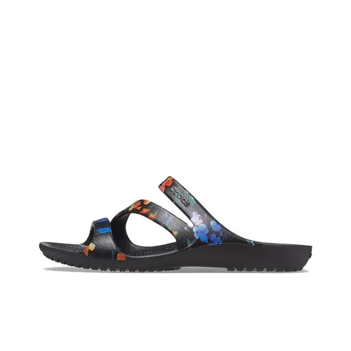 Crocs Kadee Slide Slippers Women's Black Tie-Dye