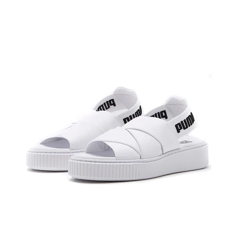PUMA Platform Trace Sports Sandals 'White Black' Women's-2
