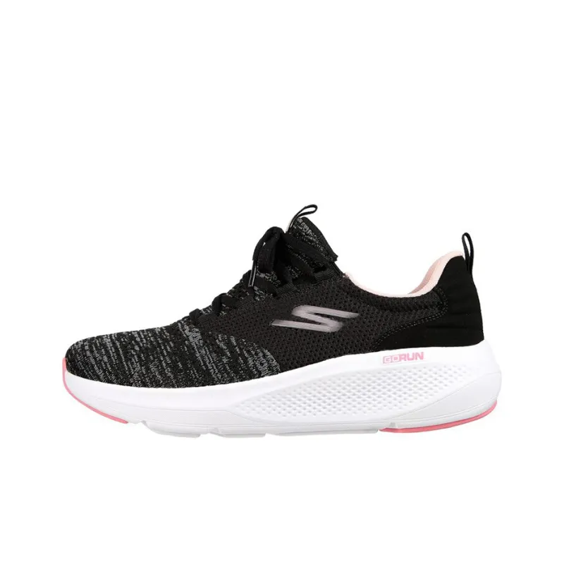 Skechers GO RUN Elevate Cushioning Anti-Slip And Wear-Resistant Low-Top Casual Running Shoes Women's Black Gray Pink-0