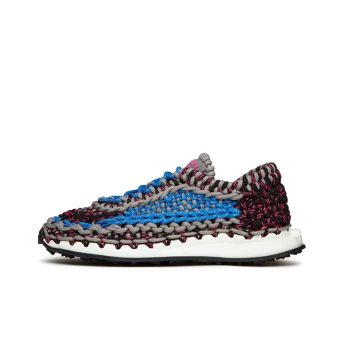 Valentino Crochet Casual Shoes Men Low-Top Blue/Red