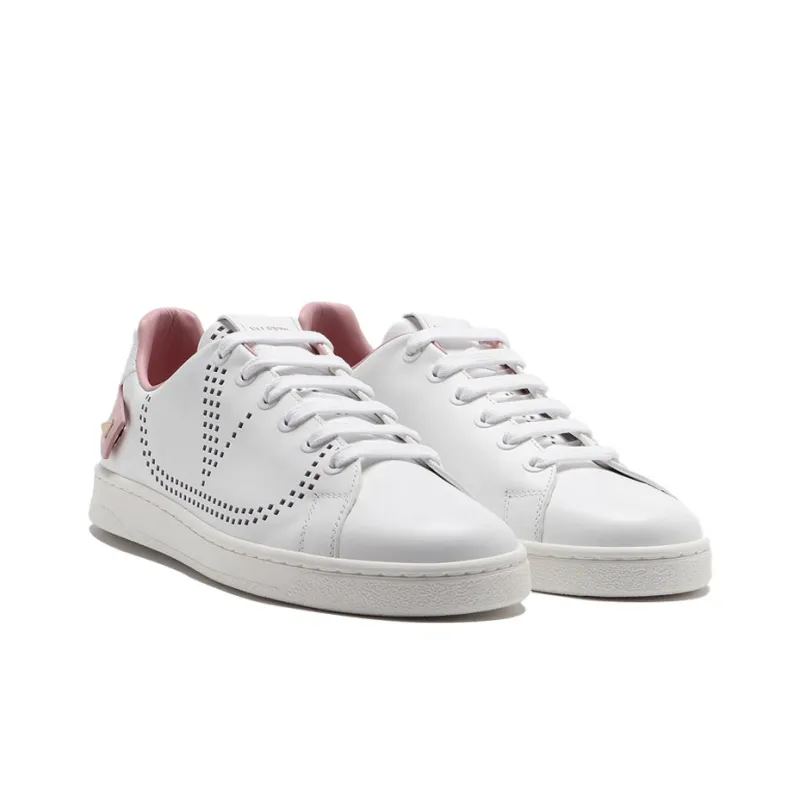 Valentino Women's Backnet Sneaker 'White Light Pink'-2