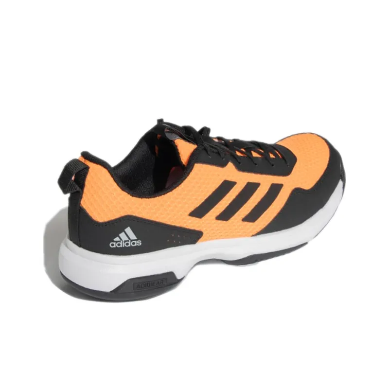 Adidas Tennis 21 V2 Anti-Slip Wear-Resistant Low-Top Tennis Shoes Men's Black Orange-3