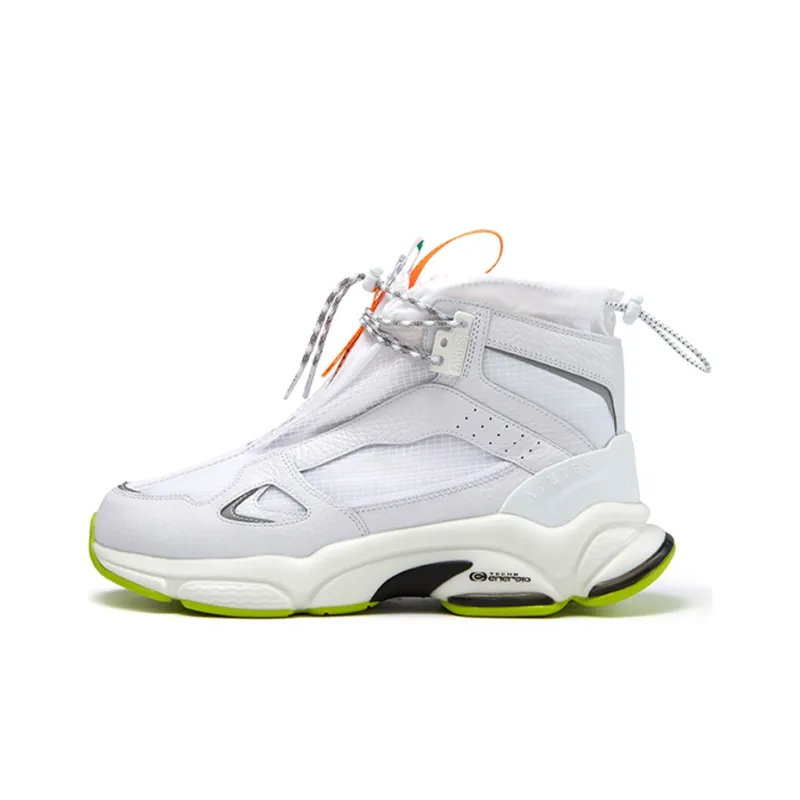 Aries x FILA FUSION Cushioning Anti Slip And Wear Resistant Coverage Support Mid Top Casual Shoes Women's White-0