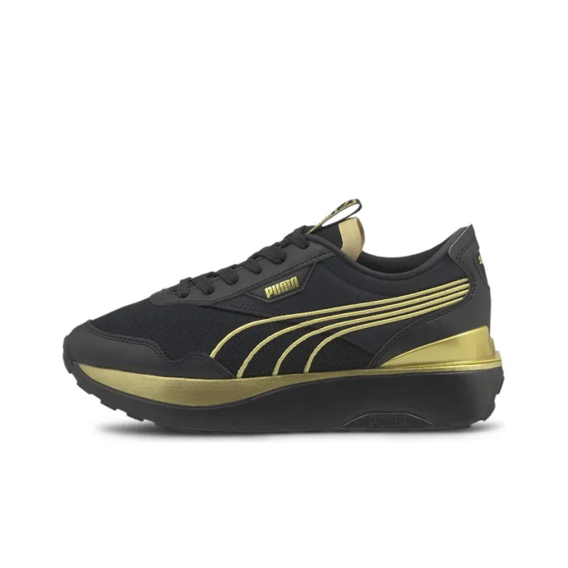 PUMA Cruise Rider Trainer Running Shoes Women's Low-Top Black/Gold-0