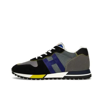 HOGAN H383 Low Top Casual Shoes Men's Black Blue Gray