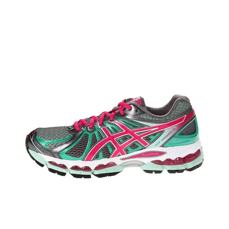 Asics GEL-Nimbus 15 Running Shoes Women's Low-Top Gray/Green/Red-0