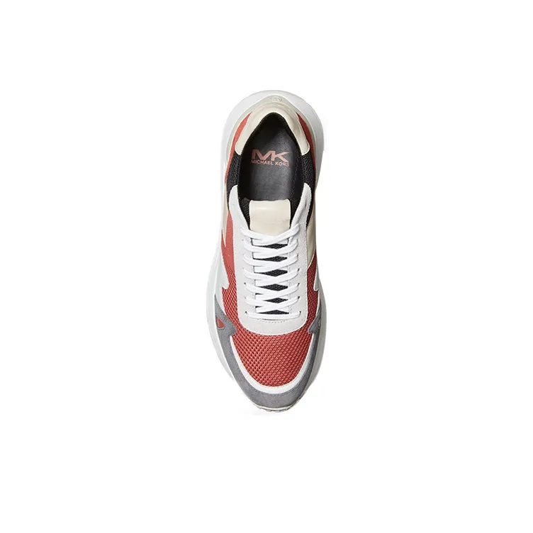 MICHAEL KORS Miles Cushioning Anti-Slip And Wear-Resistant Low-Top Casual Shoes Men's Red/Black Beige-4