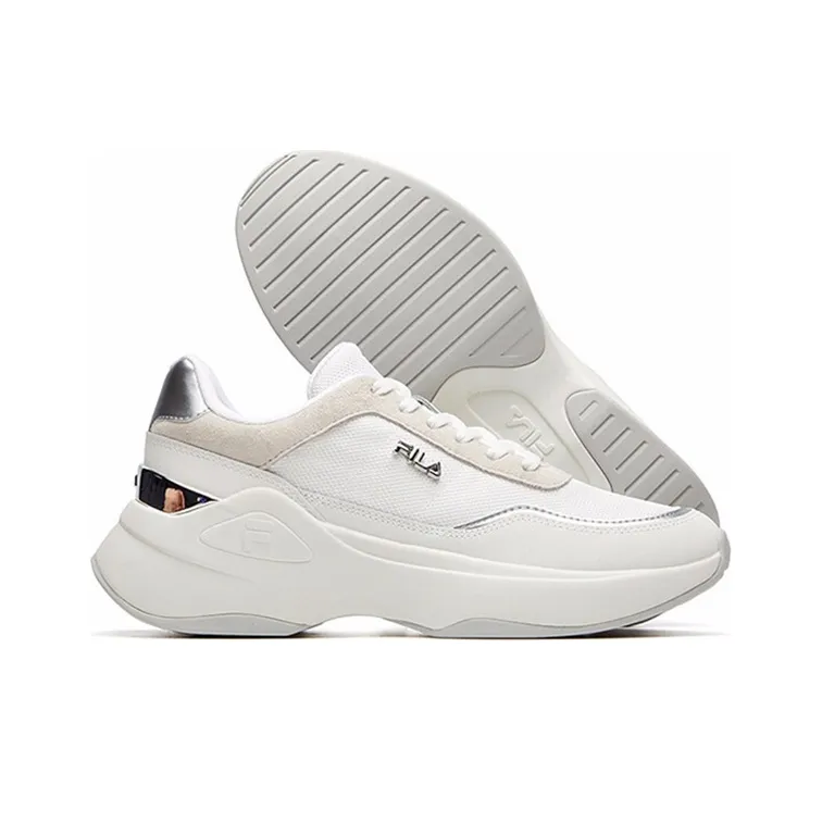 FILA Cushioned Slip Resistant Abrasion Resistant Breathable Low Top Running Shoes Women's Bright White-5
