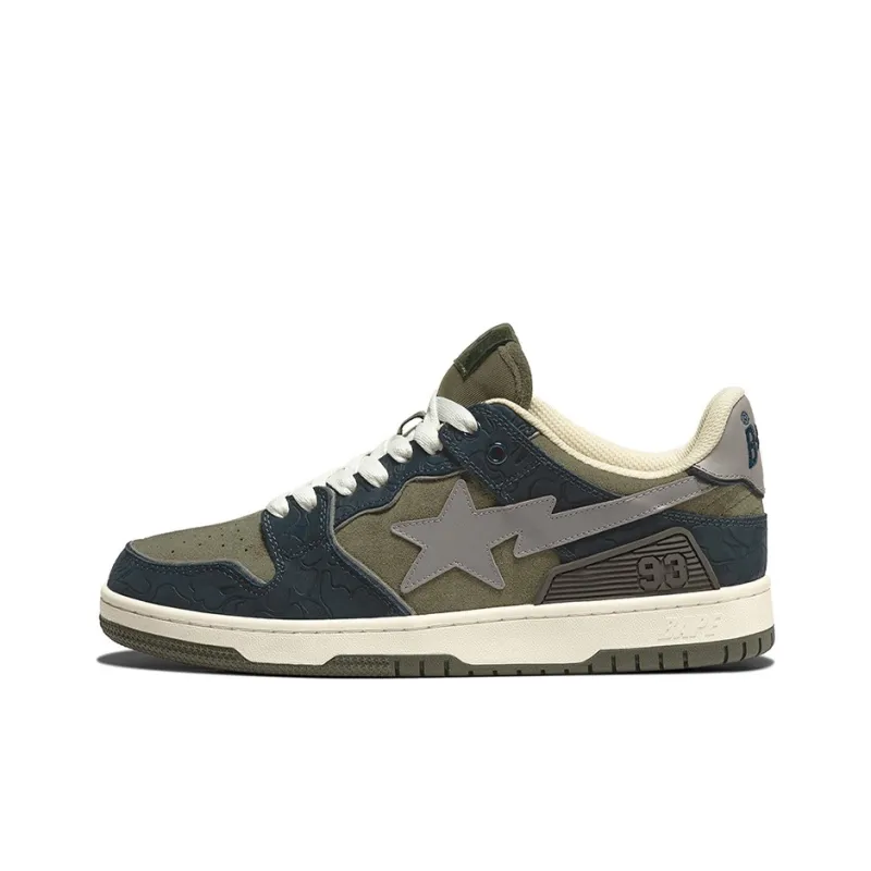BAPE A BATHING APE Bape SK8 Sta Army Green Dark Blue-0