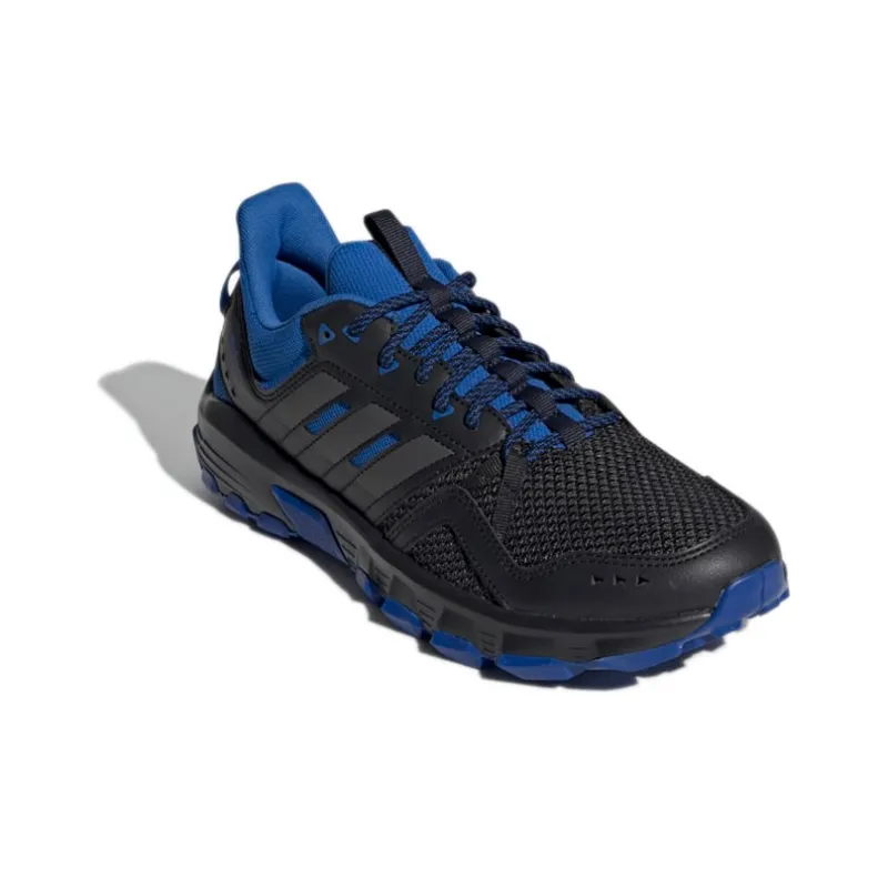 Adidas Rockadia Trail Wear-Resistant Low-Top Running Shoes Men's Black Blue-2