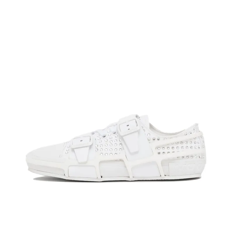Burberry Webb Low-Top Stylish Skateboarding Shoes Men's White-0