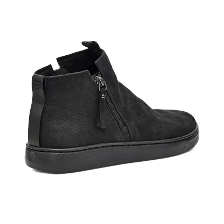 UGG Pismo Cowhide Zipper Skateboarding Shoes Black-3