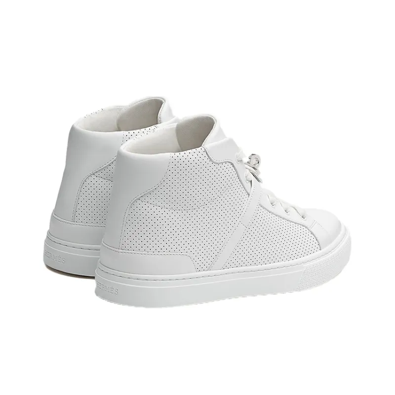 HERMES Daydream High Top Stylish Skateboarding Shoes Women's White-4