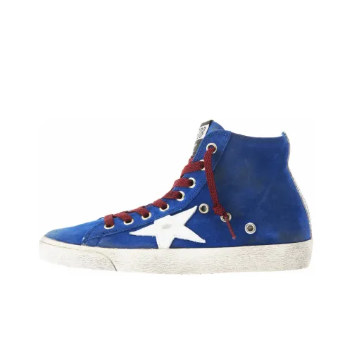 Golden Goose Francy Skateboard Shoes Women's High-Top Blue