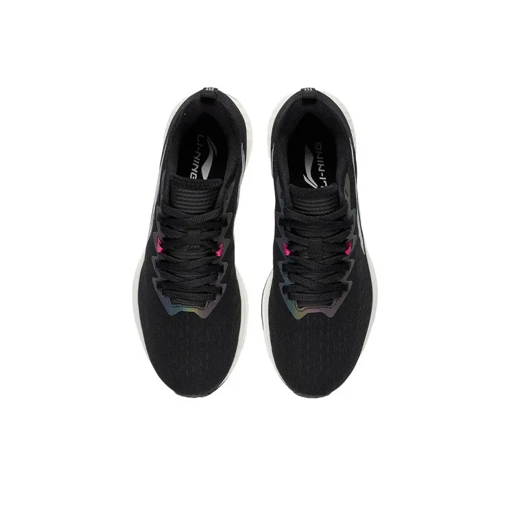 LiNing Red Hare 4 Cushioning Anti Slip And Wear Resistant Rebound Low Top Running Shoes Women's Black-3