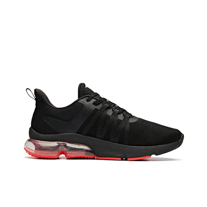 Anta Breathable And Lightweight Low Top Running Shoes Men's Black Red-1