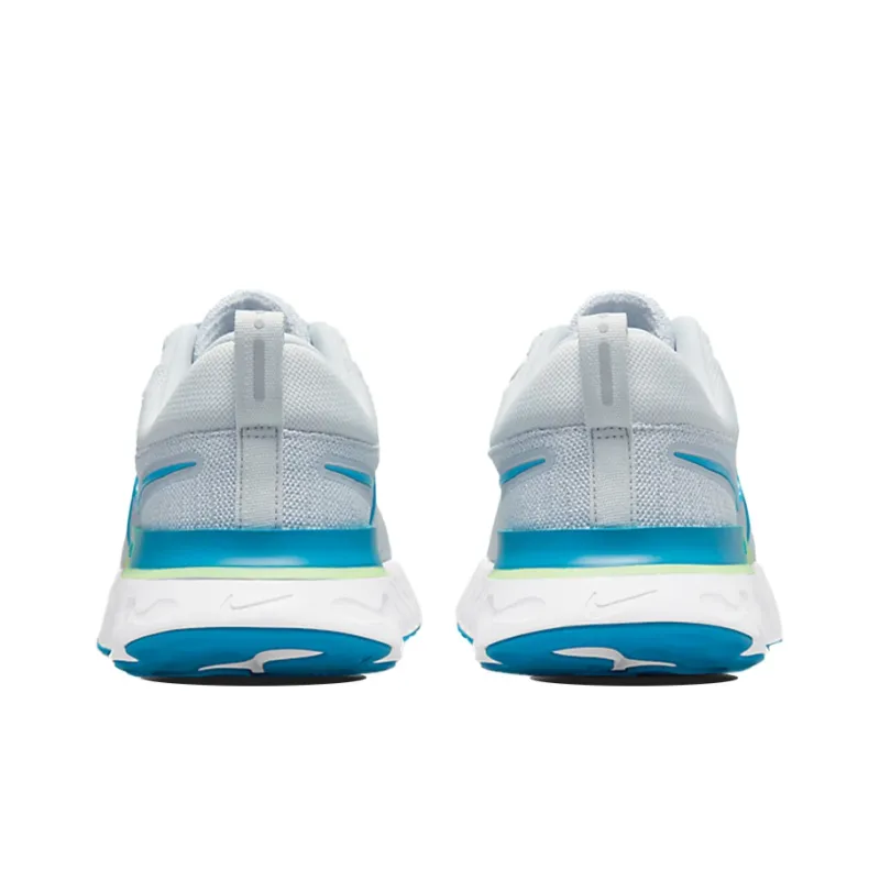 Nike React Infinity Run Flyknit 2 Pure Platinum Emerald Laser Blue-4