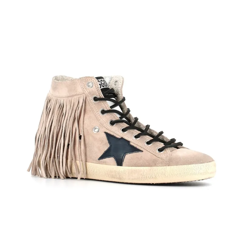 Golden Goose Francy Skateboard Shoes Women's High-Top Apricot-3