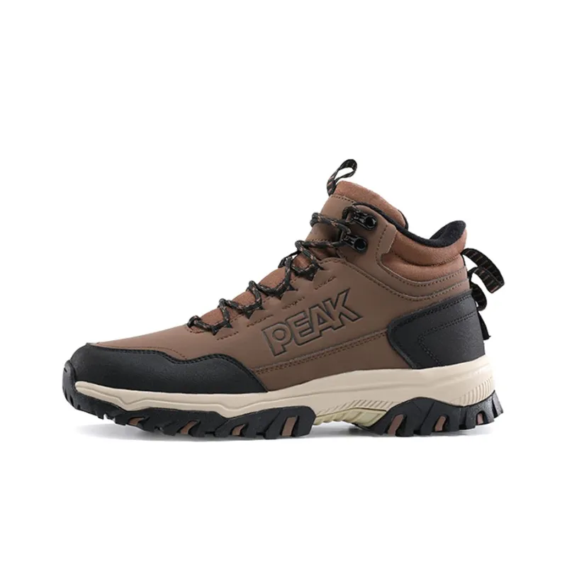 PEAK High Top Sports Casual Shoes Men's Brown-0