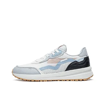 XTEP Vintage New 70 Cushioning Anti Slip And Wear Resistant Low Top Sports Casual Shoes Women's White Gray