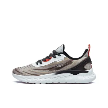 Erke Rebound Cushioning Lightweight Wear Resistant Slip Resistant Low Top Running Shoes Men's White Gray