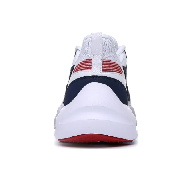 Erke Cushioning Anti Slip Wear Resistant Breathability Low Top Running Shoes Men's White Red-3