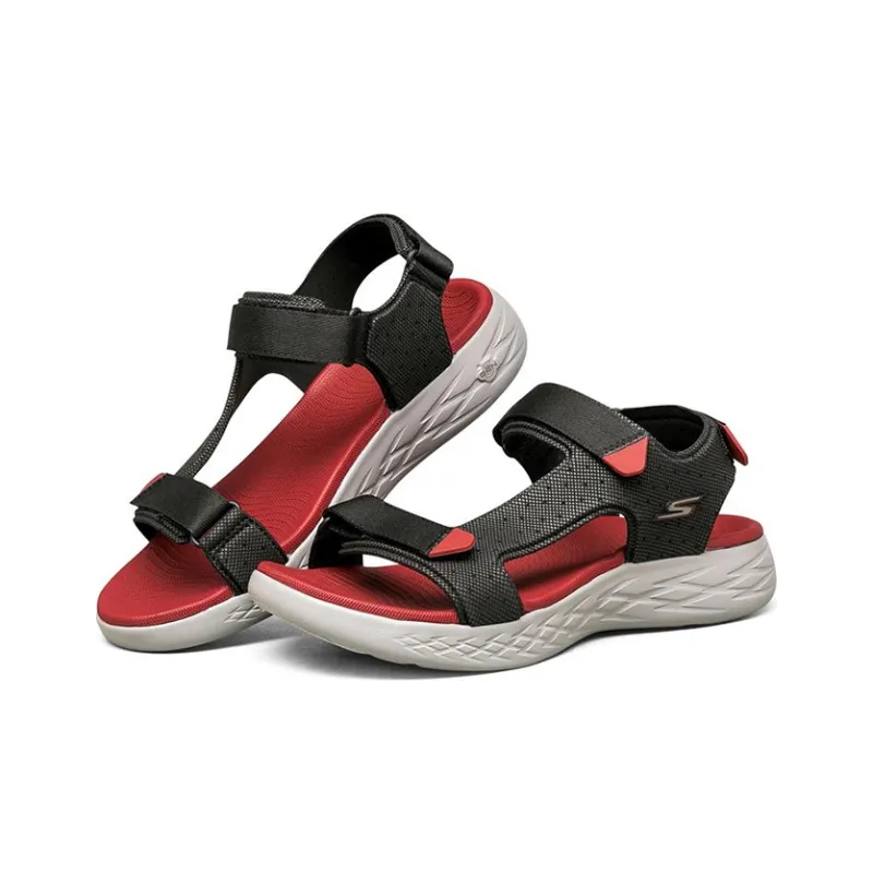 Skechers On The Go 600 Velcro Sandals Black/Red-3