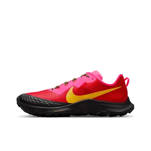 Nike Air Zoom Terra Kiger 7 Running Shoes Men Low-Top Red/Yellow/Black/Pink