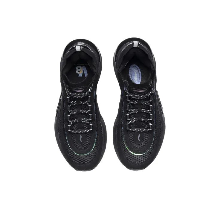 LiNing V8 Cushioning, Wear Resistant Low Top Running Shoes Men's Black-3