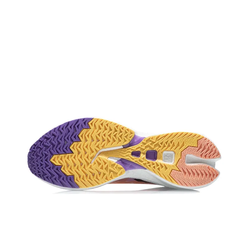 LiNing Feidian Discovery Dopamine Dressing Low Top Running Shoes Women's White Purple-4