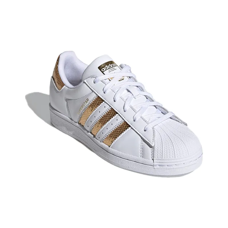 Adidas Women's Superstar 'White Gold Sequins' Women's-2