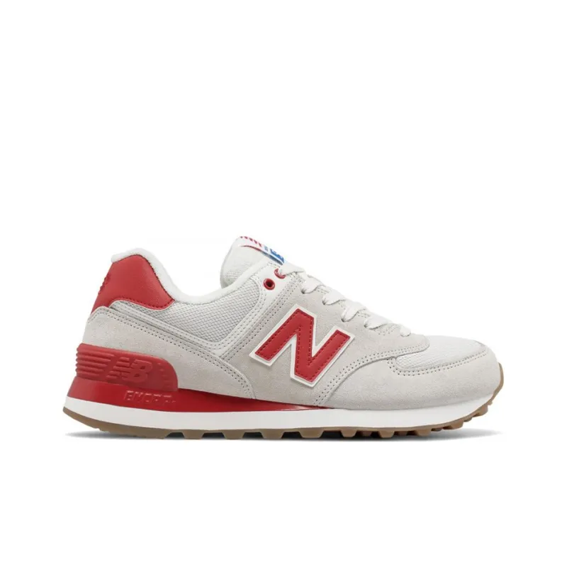 New Balance 574 Grey/Red Women's-1