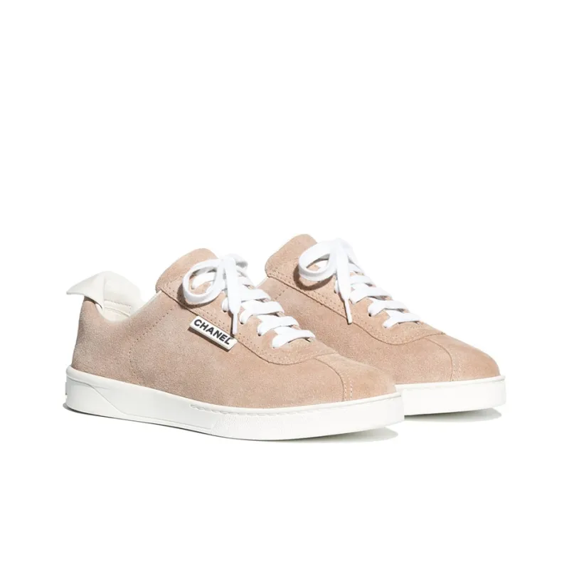 CHANEL Suede Street Low Top Stylish Skateboarding Shoes Women's Dark Pink-2